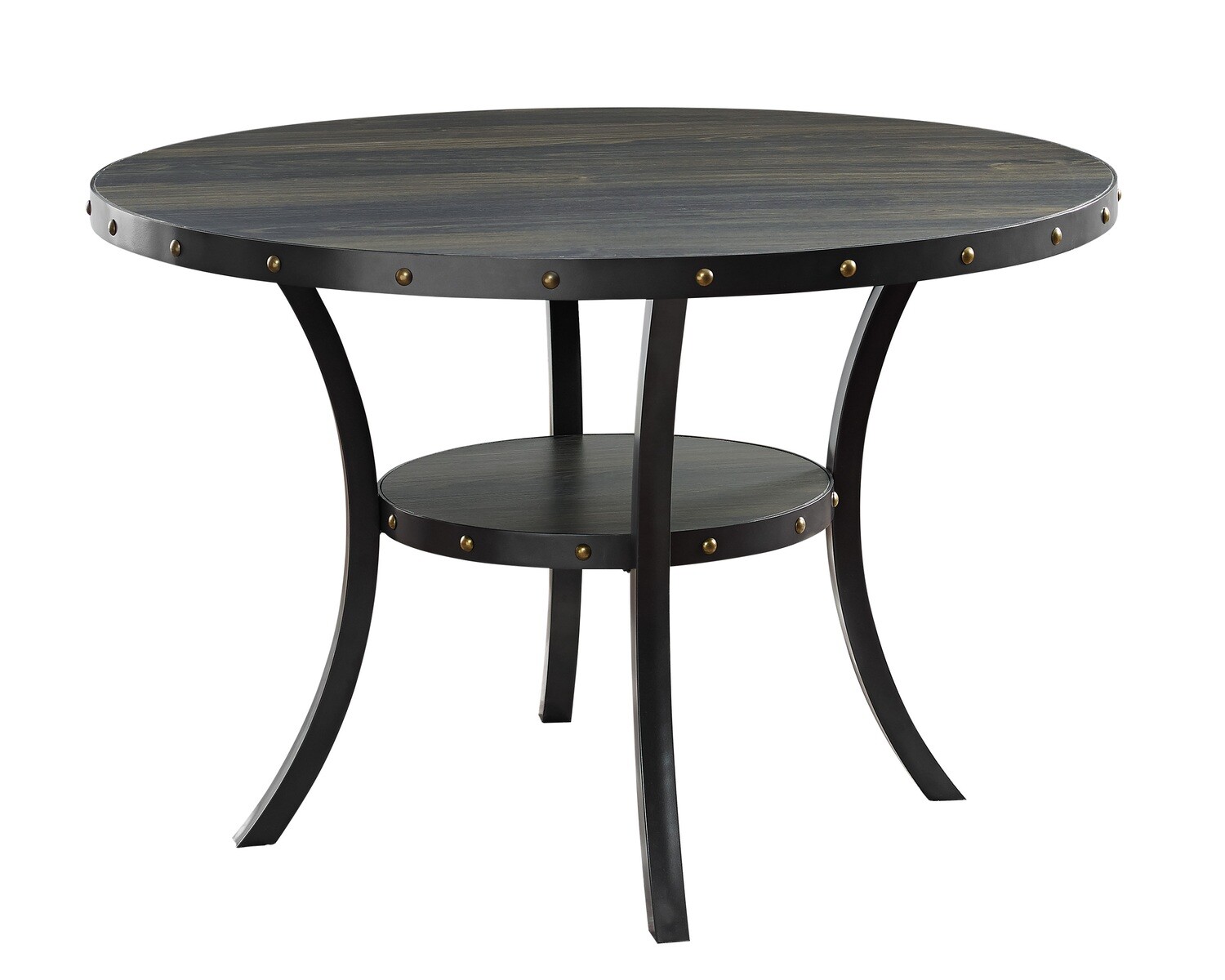 CRISPIN 48” ROUND DINING TABLE- SMOKE