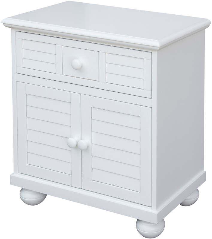 BEACHFRONT NIGHTSTAND (DOORS) - PURE WHITE