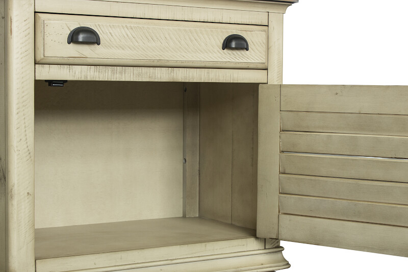 BROCKTON 1 DOOR 1 DRAWER NIGHT STAND- FALL WHEAT