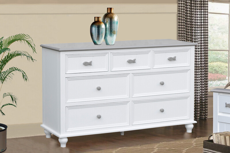 FISHTAILS DRESSER - WHITE/GREY