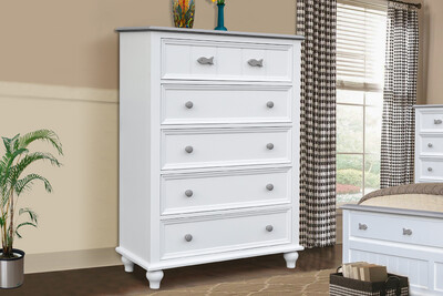FISHTAILS CHEST - WHITE/GREY