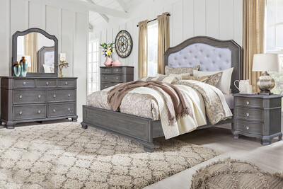 DOVER LAKE QUEEN BED - GRAY