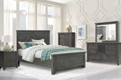 BROOKFIELD QUEEN 5PC SET - FOSSIL GREY