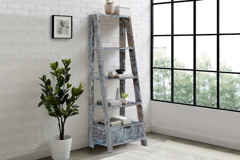 LADDER BOOKCASE - MULTISTEP FINISH