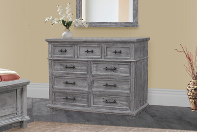DALLAS DRESSER - DISTRESSED GRAY