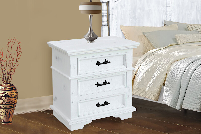 DALLAS NIGHTSTAND - DISTRESSED WHITE