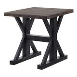 LEXINGTON END TABLE- BLACK/OAK (DISC)