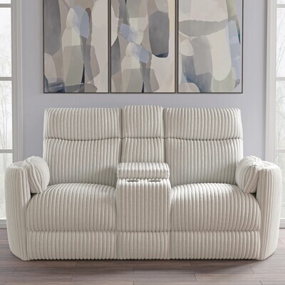 RADIUS Power Glider Console Loveseat - MEGA IVORY