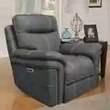 MASON RECLINER- CHARCOAL POWER RECLINING W/ USB &amp; POWER HEADREST