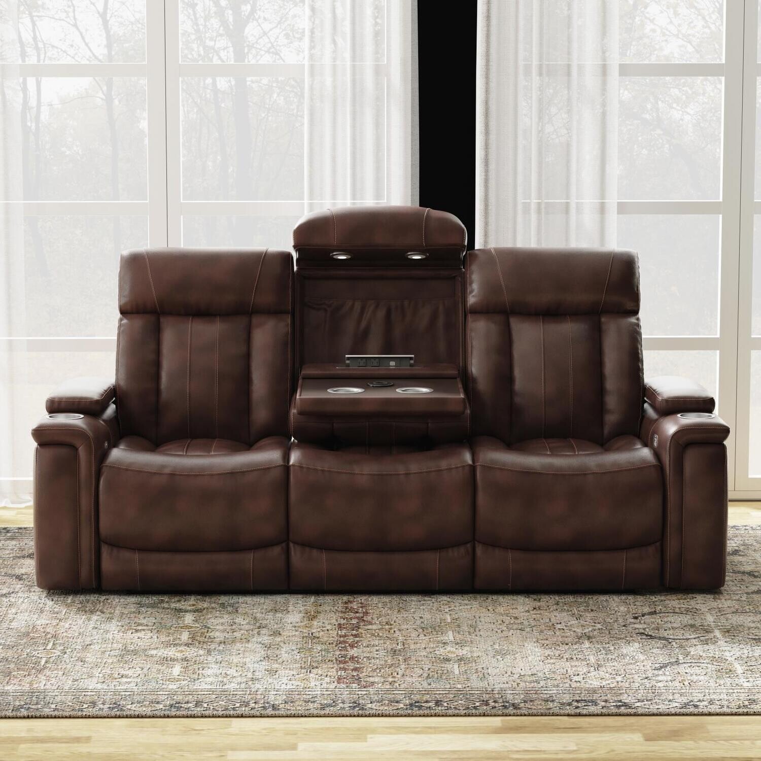 ROYCE POWER SOFA - FANTOM BROWN