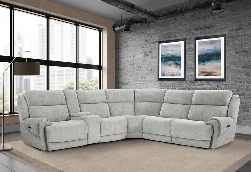 SPENCER MODULAR POWER RECLINING SECTIONAL - TIDE PEBBLE 6PC PACKAGE