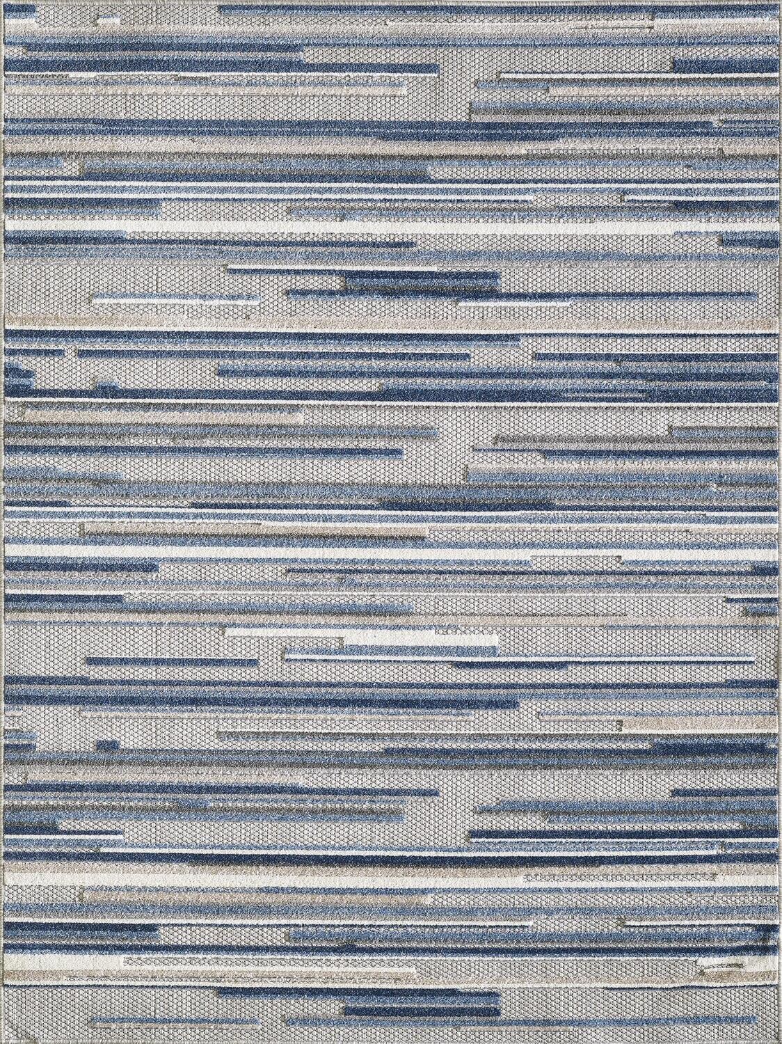 CALLA 6920 BLUE DENNI 5X7  Indoor/Outdoor Rug