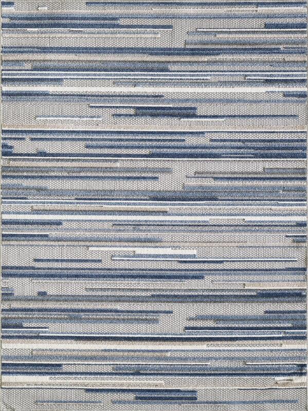 CALLA 6920 BLUE DENNI 5X7  Indoor/Outdoor Rug