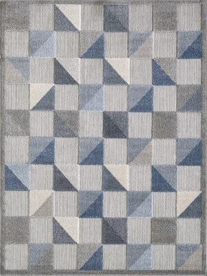 CALLA 6923 BLUE SCOPE 5X7 Indoor/Outdoor Rug