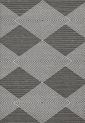 TERRACE 6752 GREY/IVORY DIAMONDS 5X7 (DISC) Indoor/Outdoor Rug