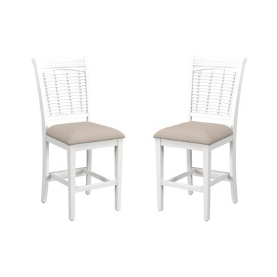 BAYBERRY NON-SWIVEL COUNTER STOOL - SET OF 2 WHITE