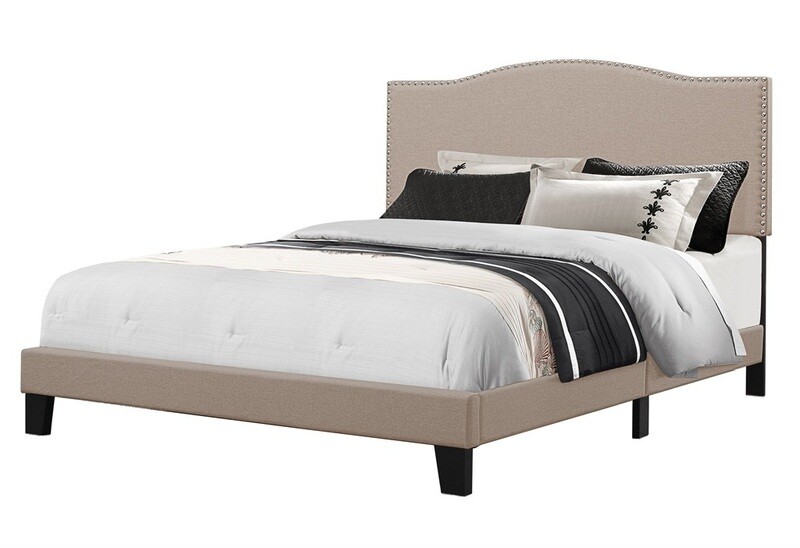 KILEY UPHOLSTERED BED IN ONE QUEEN (FOG) (DISC)