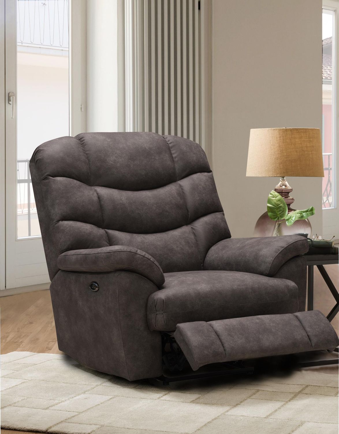 BIG EASY GUNMETAL POWER WALLSAVER RECLINER