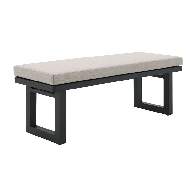 COSTA DINING BENCH - BLACK AND SOLUCTION BEIGE