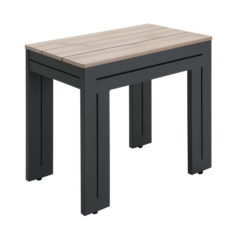 COSTA END TABLE - BLACK AND TAN
