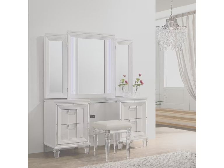 TWENTY NINE VANITY SET W/LED AND USB PLUG - WHITE