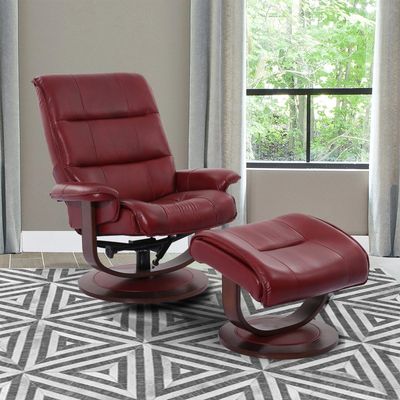 KNIGHT CHAIR &amp; OTTOMAN - ROUGE