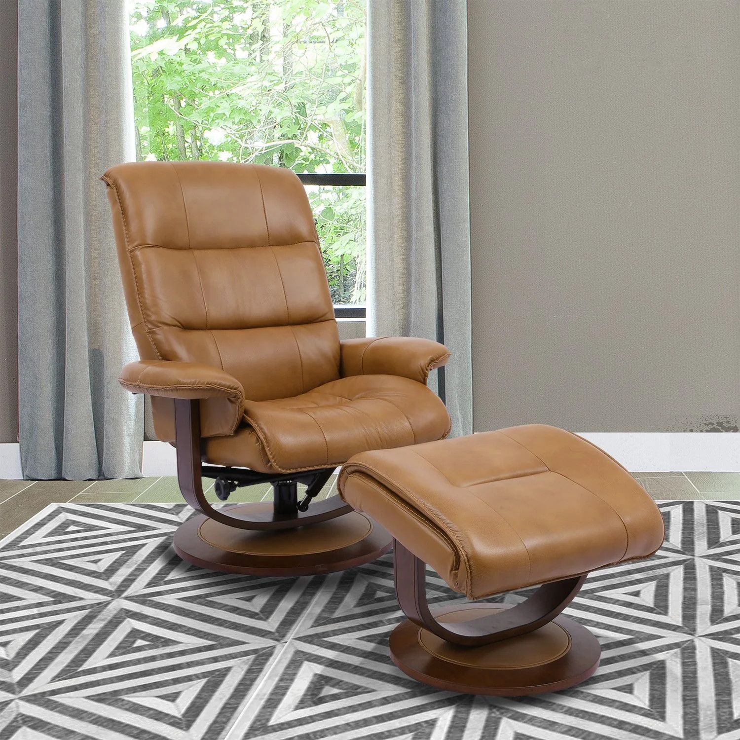 KNIGHT CHAIR &amp; OTTOMAN - BUTTERSCOTCH