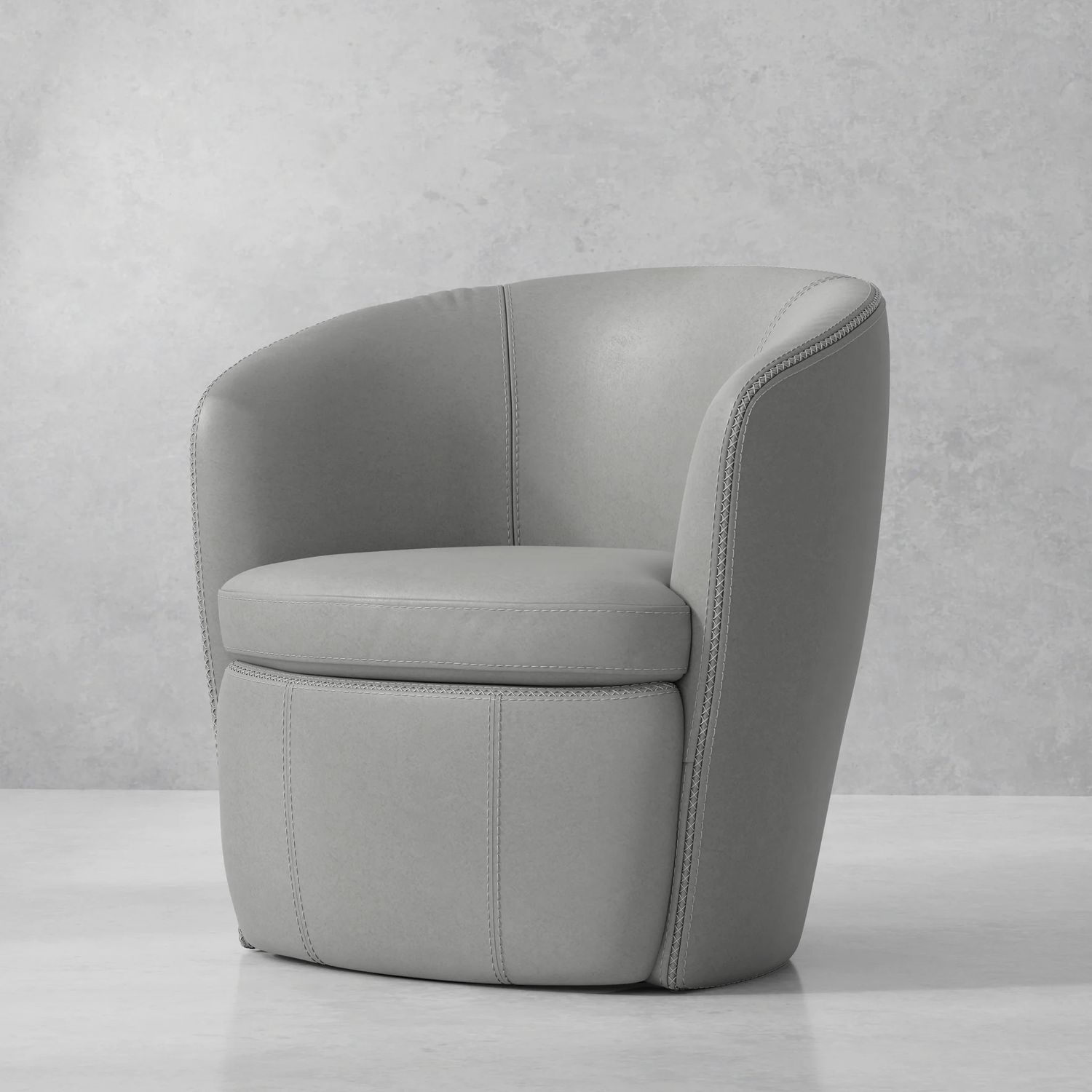 BAROLO LEATHER SWIVEL CLUB CHAIR - STEAMBOAT ICE