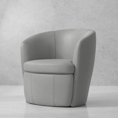 BAROLO LEATHER SWIVEL CLUB CHAIR - STEAMBOAT ICE