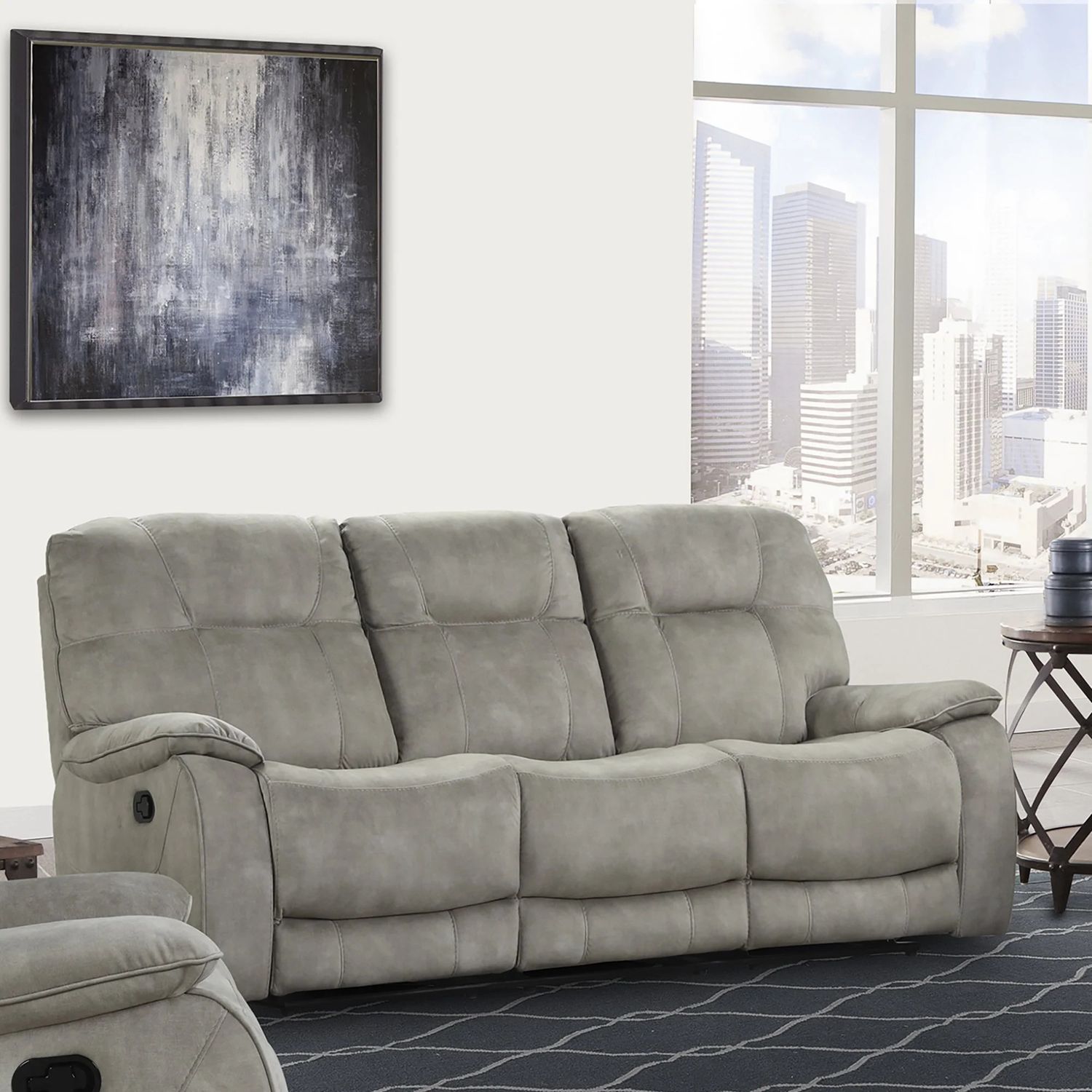 COOPER TRIPLE RECLINING SOFA - SHADOW NATURAL