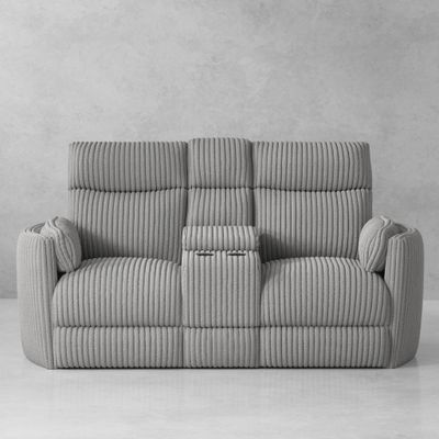 RADIUS Power Glider Console Loveseat - MEGA GREY