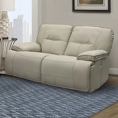 SPARTACUS RECLINING LOVESEAT W/ USB &amp; POWER HEADREST - OYSTER