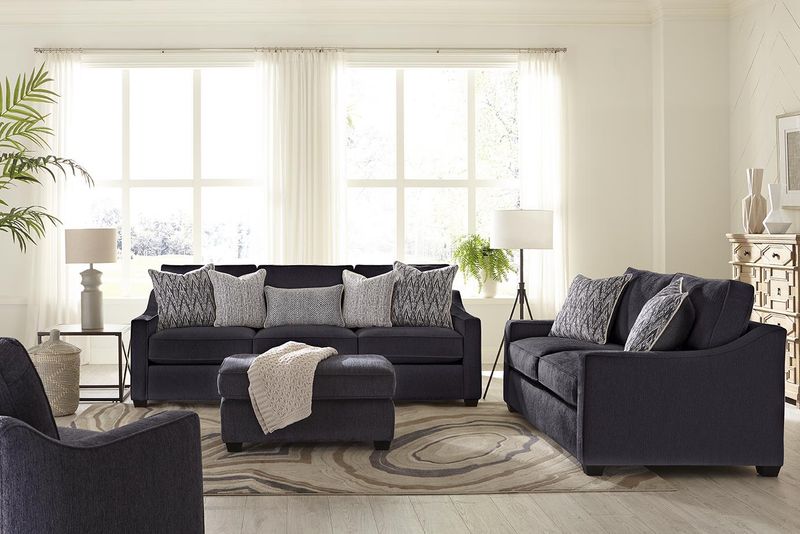 DAKOTA NAVY OTTOMAN