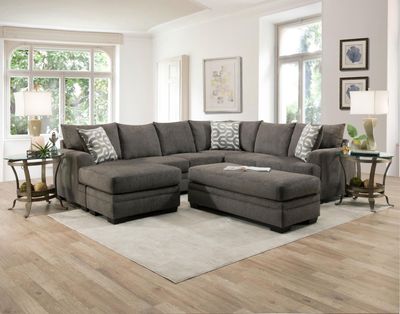 BAILEY CHARCOAL STORAGE OTTOMAN