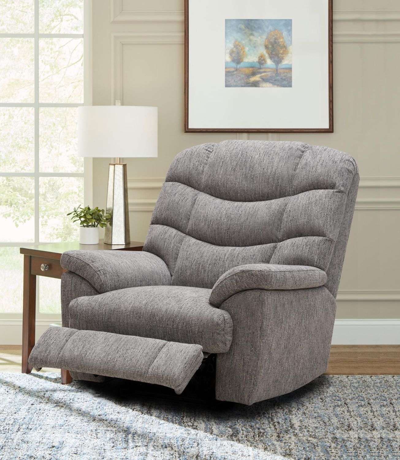 BIG EASY GREY POWER WALLSAVER RECLINER
