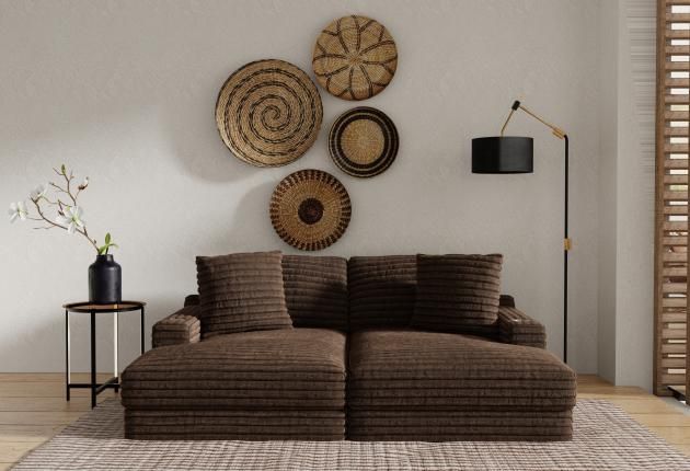 COMFREY 2PC DOUBLE CHAISE - CHOCOLATE