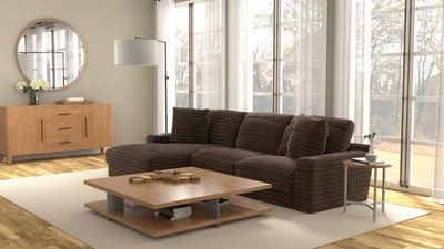 COMFREY 2PC LSF SOFA CHAISE - CHOCOLATE