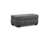 SHUMAN CHARCOAL OTTOMAN (DISC)