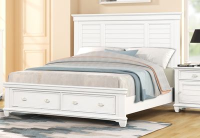 JAMESTOWN QUEEN STORAGE BED - WHITE