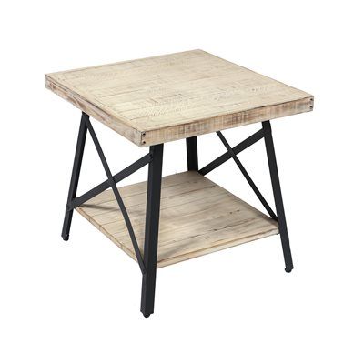 CHANDLER END TABLE - WHITE WASH