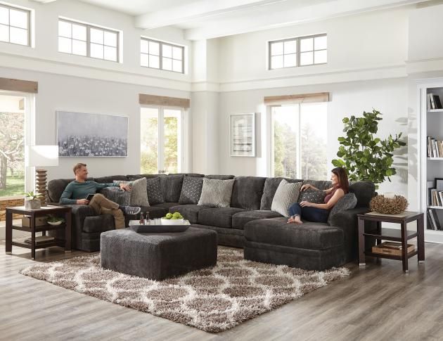 MAMMOTH 3PC RSF CHAISE/ARMLESS SOFA SECTIONAL - SMOKE