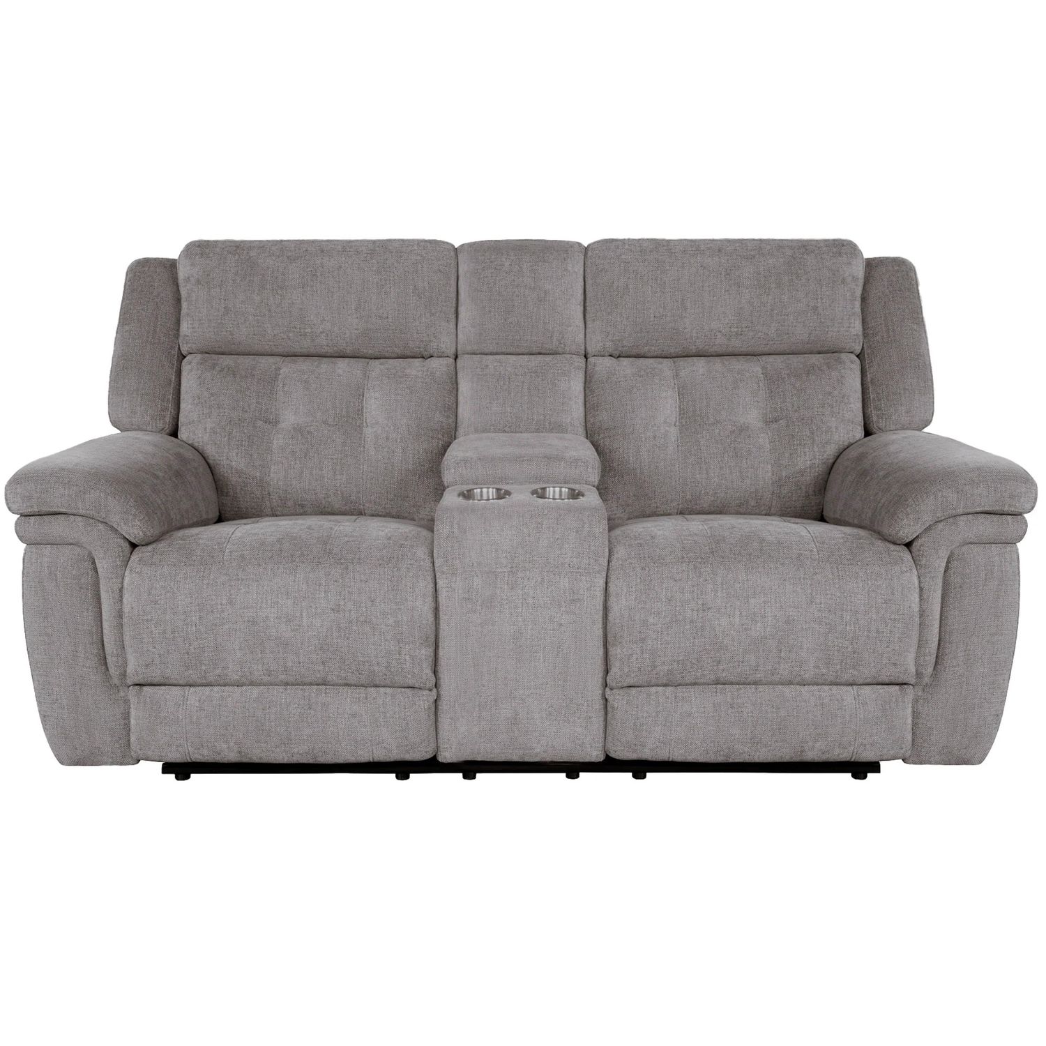 RICHLAND Power Loveseat with Console &amp; Power Headrests - BRISTOL GREY