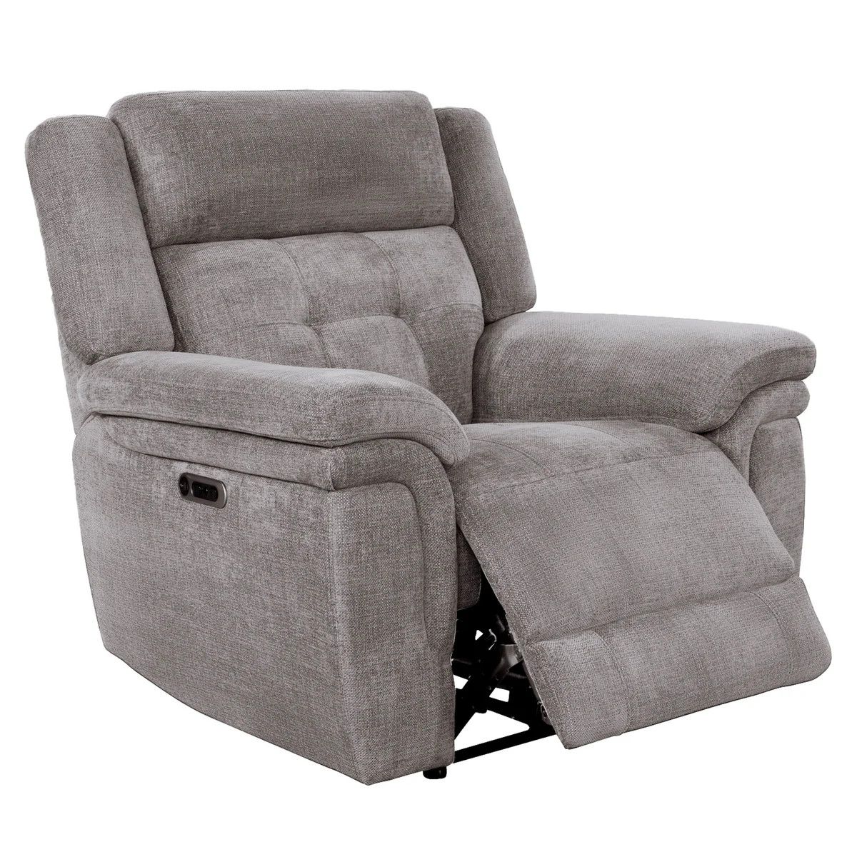 RICHLAND Power Recliner with Power Headrests - BRISTOL GREY