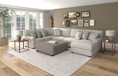 LIVINGSTON 40” COCKTAIL OTTOMAN - SLATE