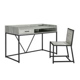 PRESTON DESK AND CHAIR IN GREY