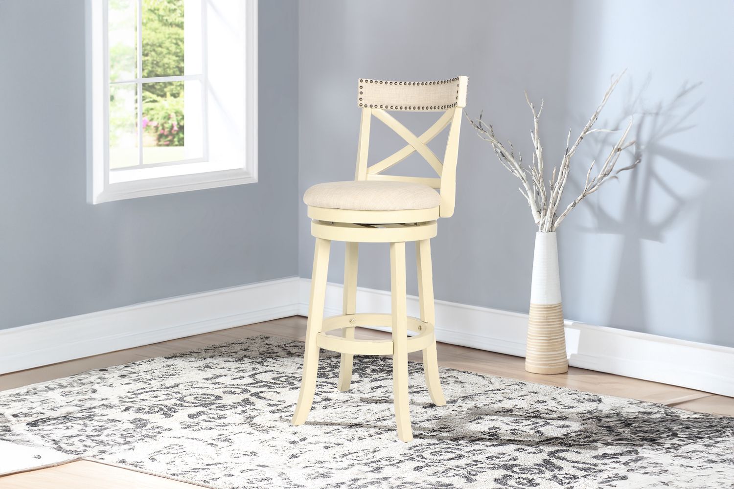 YORK 29&quot; BAR STOOL-WHITE