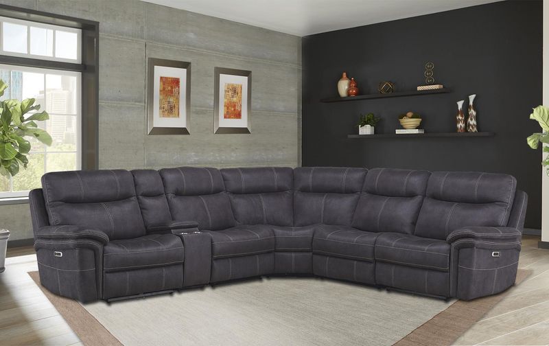 MASON 6PC MODULAR SECTIONAL - CHARCOAL