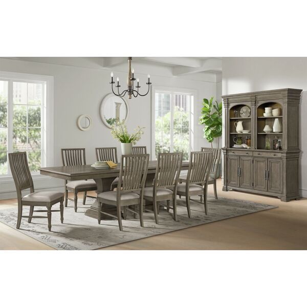 KINGS COURT RECTANGULAR DINING TABLE WITH 18IN LEAF IN GREY