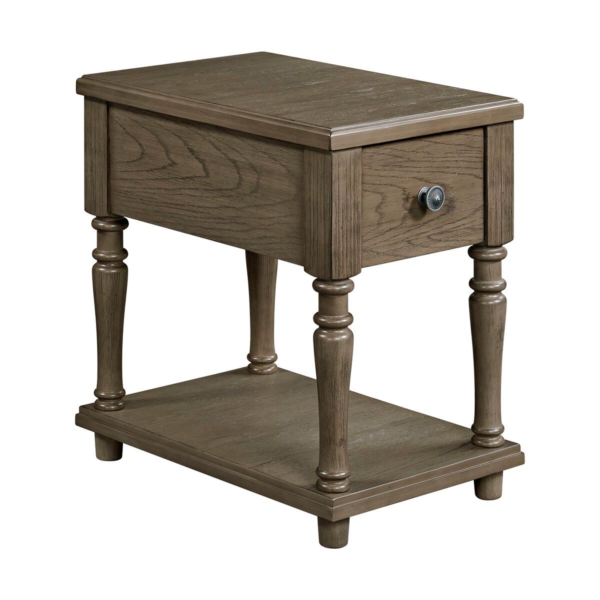 KINGS COURT CHAIRSIDE TABLE WITH USB IN GREY
