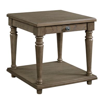 KINGS COURT END TABLE WITH USB IN GREY